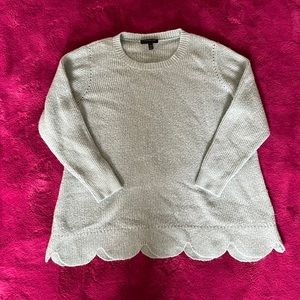 Lane Bryant light blue scallop sweater